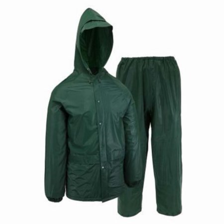 SAFETY WORKS 2XL GRN PVC Rainsuit 44100/2X